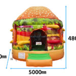 ハンバーガートランポリン 寸法図
