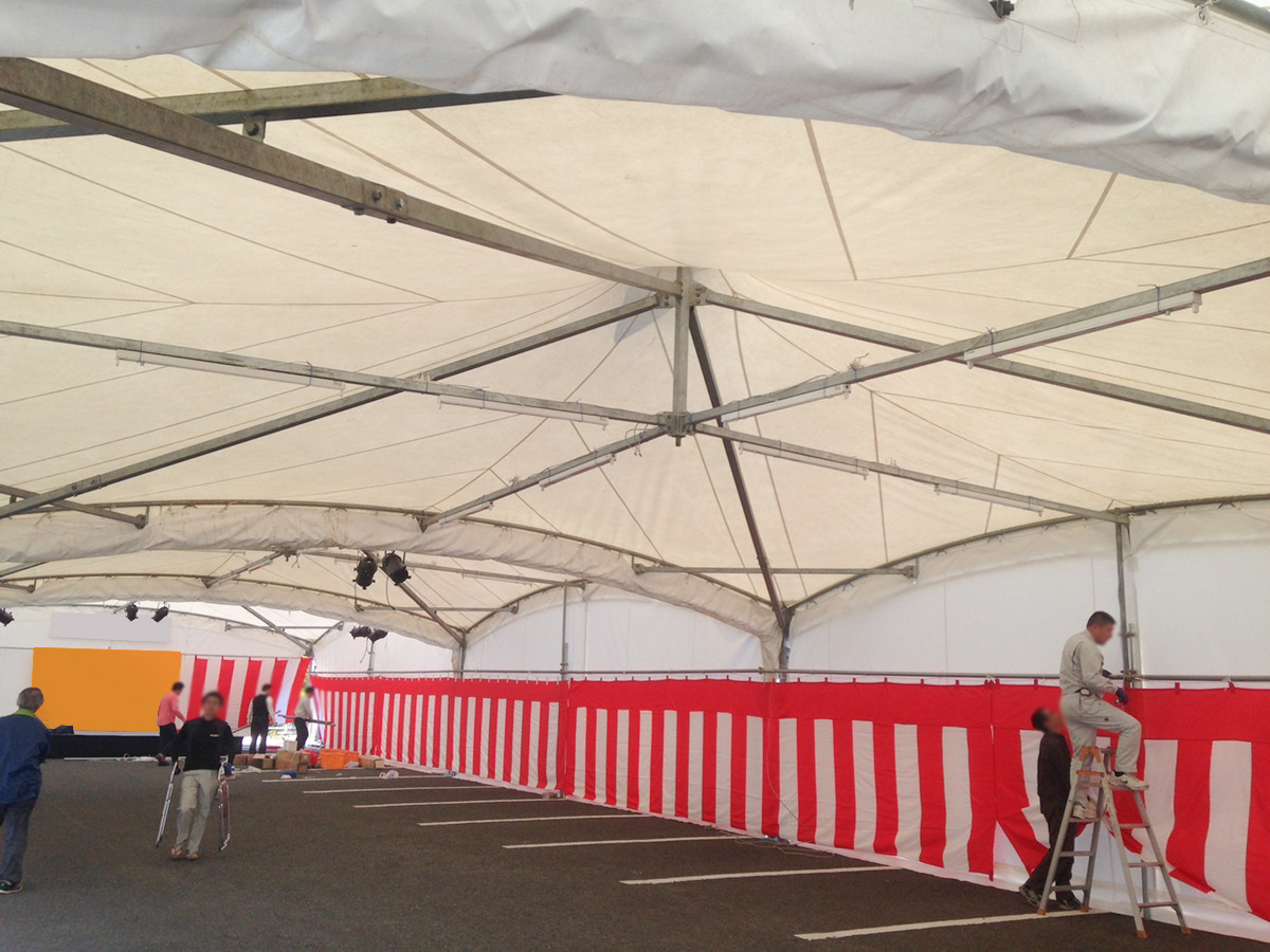 紅白幕の使用事例！和風催事も共栄美装にお任せください！ 株式会社共栄美装