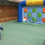 エアー式抽選用サッカーゴール(ハットトリック) 実施風景1
