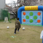 エアー式抽選用サッカーゴール(ハットトリック) 実施風景2
