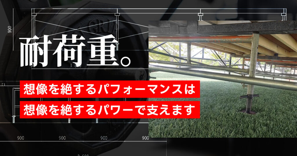 耐荷重~想像を絶するパフォーマンスは想像を絶するパワーで支えます~
