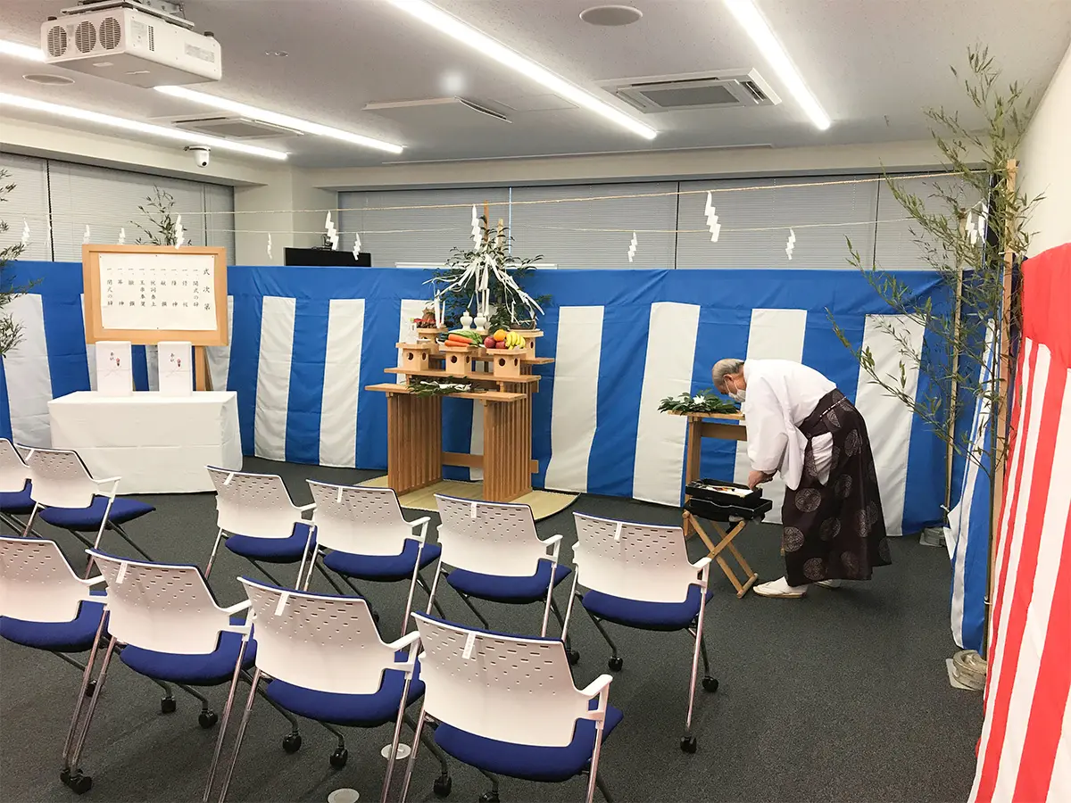 屋内地鎮祭 実施風景1