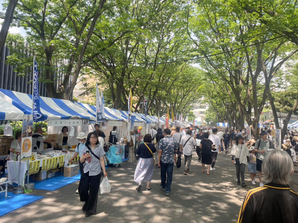 世田谷区のお祭り本番 1.5間×2間テント 青白4