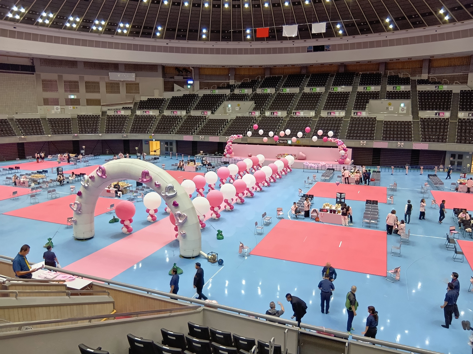 クロコくんホール旧 日本ガイシホールでの会場設営 会場を設営1